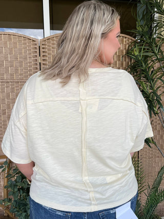 Alternate view of Boho Bliss Natural Patchwork Lace Top
