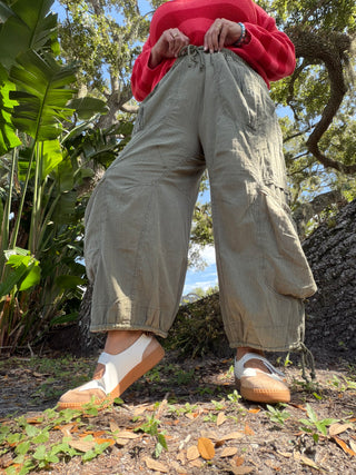 In The Desert OLIVE Cargo Jogger Pants OVERSIZED
