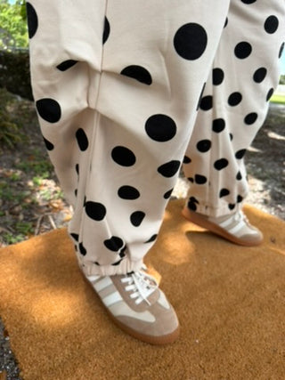 The Sweet Spot Ivory & Black Dot Pant Set
