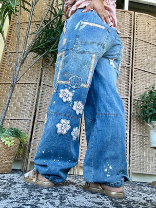 Alternate view of Oli & Hali Take Me to Vegas Flower Jeans
