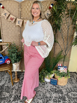 Alternate view of Under the Boardwalk White Dolman Top
