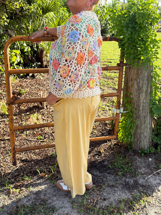 Carnival Bloom Floral Crochet Cardigan OVERSIZED
