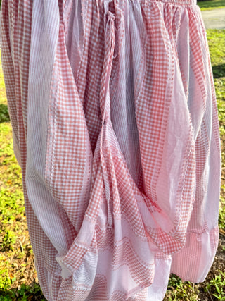 Alternate view of Sweet Ella Pink Ruffled Gathered Dress
