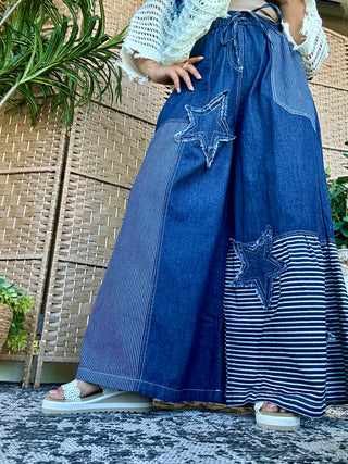 Alternate view of Stars & Stripes Denim Wideleg Pants

