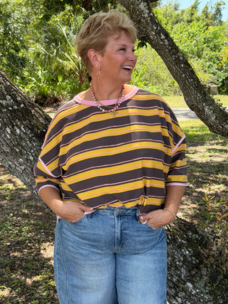 Hello Honey Stripe Boxy Top
