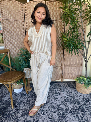 Alternate view of POL Pack Your Bags Natural Stripe Top
