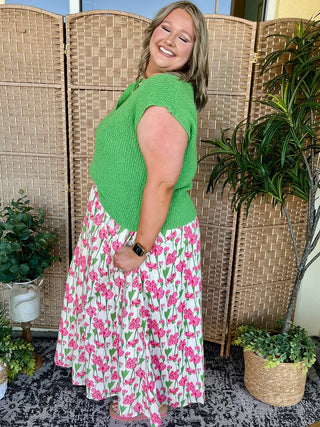 Alternate view of Blooming Beauty Floral Sleeveless Top & Skirt Set
