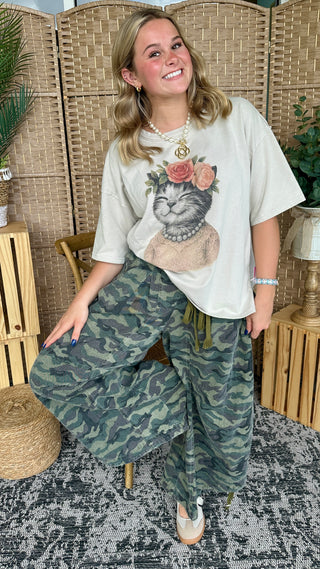 Alternate view of Rolling in Ruched Camo Pants

