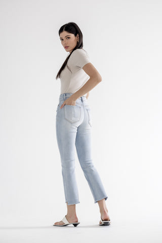 MICA T3217 Jean Super Soft Light Wash High Rise Nondistressed