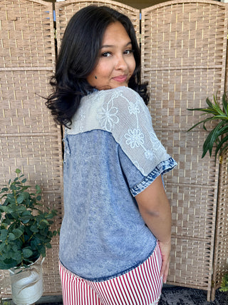 Alternate view of Stella Embroidered Star Denim Top
