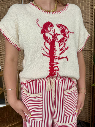 Alternate view of The World is Your Lobster Sweater Top
