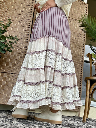 Alternate view of I Got a New One Dusty Plum Ruffle Skirt Easel
