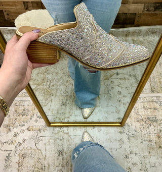 Corkys Tex Mex Rhinestone Western Wedge Mule