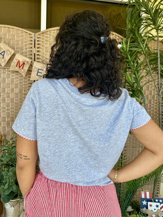 Alternate view of Made In America Applique Tee Top
