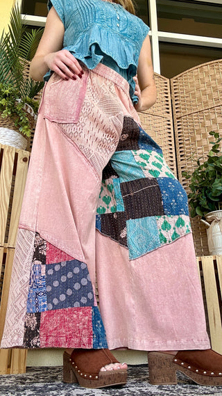 POL Pink Trailblazer Patchwork Pant FINAL SALE
