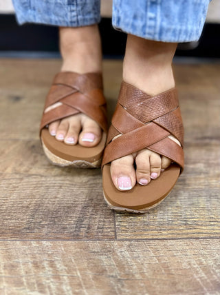 Alternate view of Yellowbox Bernice Brown Platform Strappy Sandal

