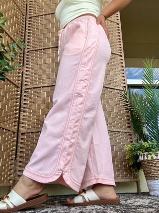 Alternate view of Easel Lt Blush Denim Everyday Pants
