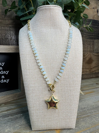 Pearl Puff Star Necklace