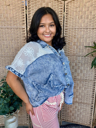 Alternate view of Stella Embroidered Star Denim Top
