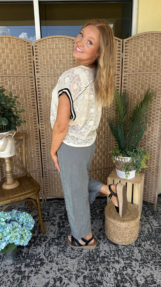 Alternate view of Human Nature Ivory Embroidered Top
