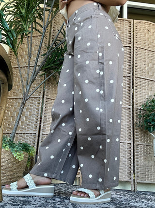 Alternate view of Pretty Woman Gypsy Fit Brown Dotted Pants
