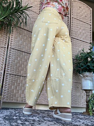 Alternate view of Build Me Up Buttercup Gypsy Fit Yellow Dotted Pants
