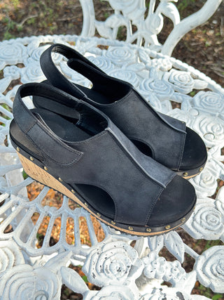 Alternate view of Corkys For Keeps Black Sandal Wedge
