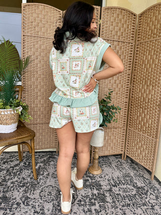 Alternate view of Birds of a Feather Sage Duck Short Set
