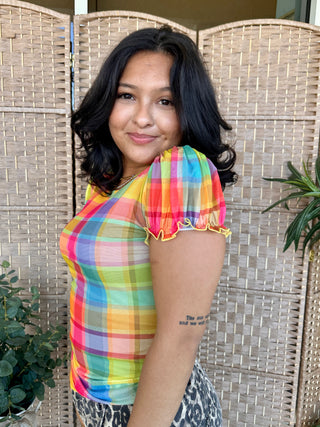 Alternate view of My Favorite Color Checker Mesh Top

