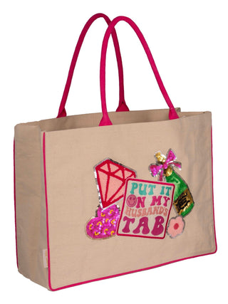 Put It On My Husband's Tab Tote Bag