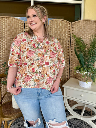 Alternate view of Not My First Rodeo Dusty Floral Cardigan Top
