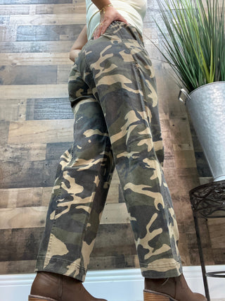Anniewear Camo Gypsy Fit Elastic Waist Pants