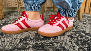 Alternate view of Corkys Heads Up Pink & Red Trainer Sneaker
