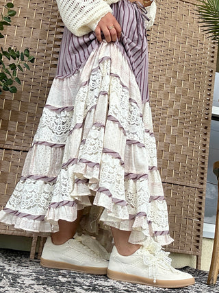 Alternate view of I Got a New One Dusty Plum Ruffle Skirt Easel

