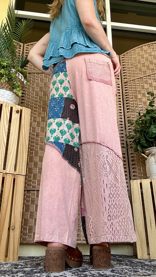 POL Pink Trailblazer Patchwork Pant FINAL SALE
