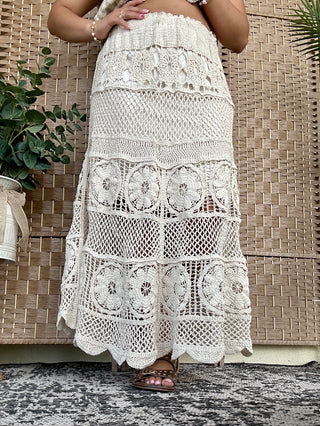 Alternate view of Key Largo Boho Crochet Midi Skirt
