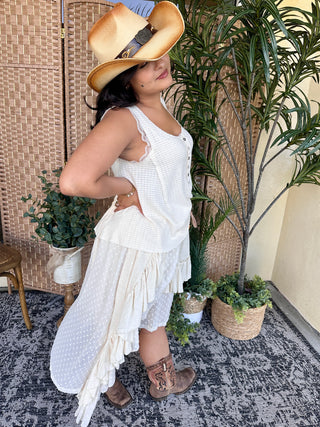 POL Vanilla Sleeveless Everything Top