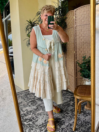 Alternate view of Crazy for Daisy Ruffled Kimono Dress
