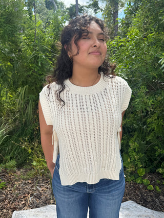 Heyson Cable Knit Sweater Top w/ Side Ties (2 COLORS)