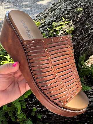 Alternate view of Corkys Much Better Bourbon Strappy Wedge
