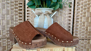 Corkys Gaslight Chestnut Platform Sandals
