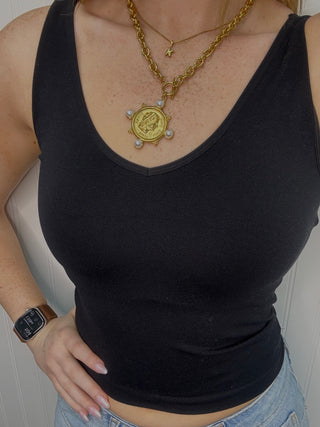 Alternate view of BLACK Buttery Soft Reversible Seamless Tank
