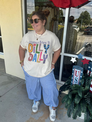 Alternate view of Literally Born to Dilly Dally Tee Top
