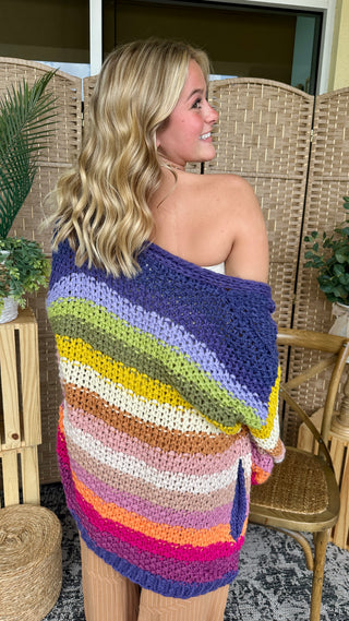 Alternate view of Weren't for the Wind INDIGO Cardigan Sweater OVERSIZED
