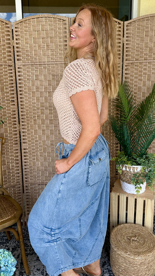 Alternate view of That's The Way OATMEAL Crochet Cardigan
