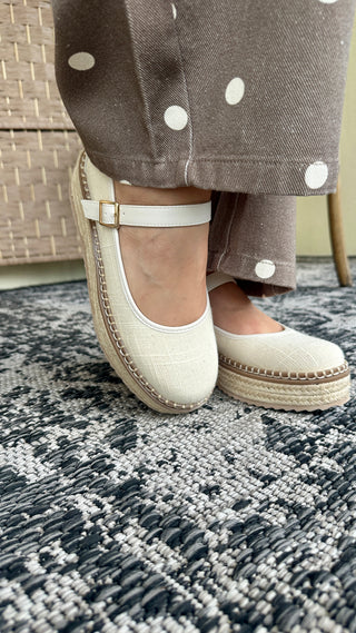 Alternate view of Yellowbox Miana Cream Linen Espadrille
