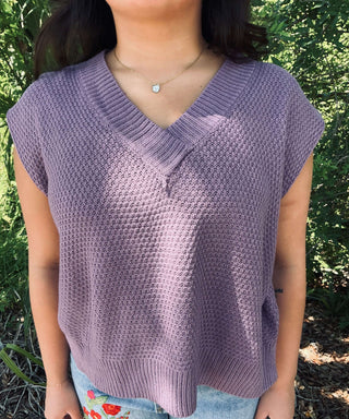 Elegant Doe & Rae V Neck Textured Knit Sweater in white, featuring a cozy design and available in two colors. Perfect for layering.