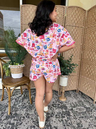 Alternate view of Jam & Honey Pink Short Set
