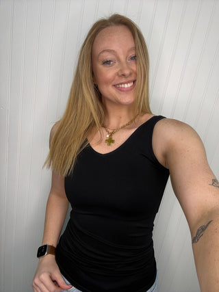 Alternate view of BLACK Buttery Soft Reversible Seamless Tank

