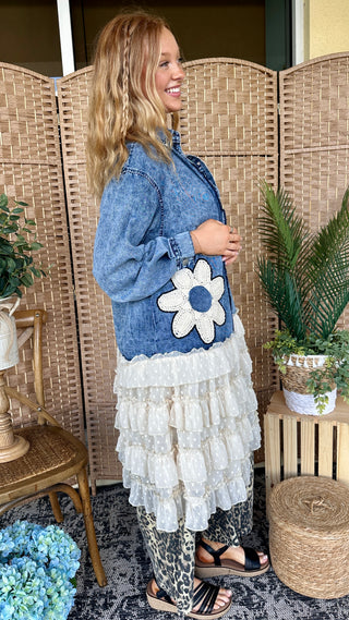 Alternate view of Denim & Daisy Ruffled Duster Kimono
